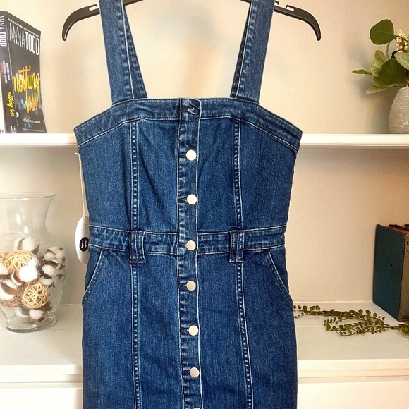 NWT Bishop+Young Denim Button Front Dress- Size XS - Picture 1 of 6